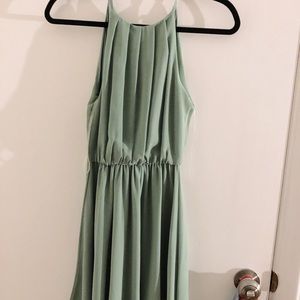 Pale green dress